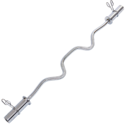 Гриф для штанги стальной хромированный Олимпийский Z-образный с замками TA-2471 длина 1,2м ø50мм