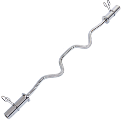 Гриф для штанги сталевий хромований Олімпійський Z-подібний із замками TA-2471 довжина 1,2м ø50мм