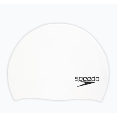 Шапка для плавания Speedo FLAT SILCONE CAP TEAM JU белый Дет One Size