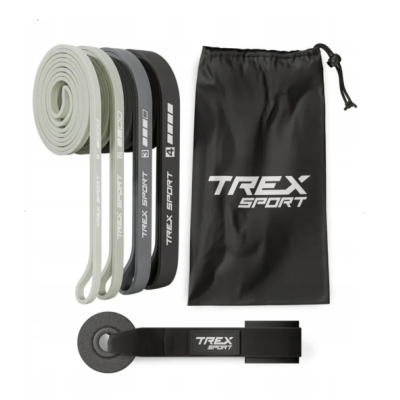 Набір резинок для фітнесу 2-41 кг Trex Sport TX-004PB 4в1 сірий