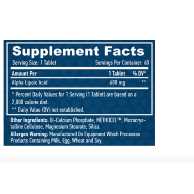 HL Alpha Lipoic Acid (Time Release) 600 мг - 60 таб