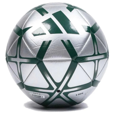 М'яч футбольний Adidas STARLANCER CLB сріблястий, зелений Уні 4