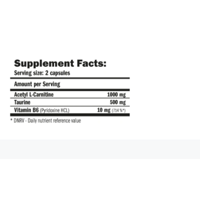 AMIX Acetyl L-Carnitine with Taurine & Vitamin B6 - 120 капс
