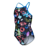 Купальник закритий для дівчат Arena GRAFFITI SWIMSUIT LIGHT DROP B чорний, мультиколор Діт 140 см