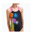 Купальник закритий для дівчат Arena DOTS SWIMSUIT SWIM PRO BACK чорний, рожевий Діт 128 см