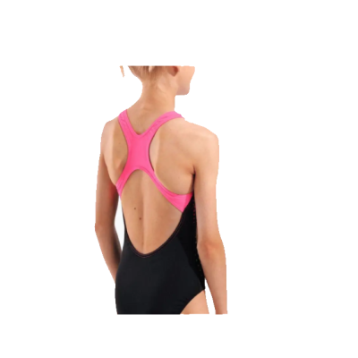 Купальник закрытый для девочек Arena DOTS SWIMSUIT SWIM PRO BACK черный, розовый Дет 164 см