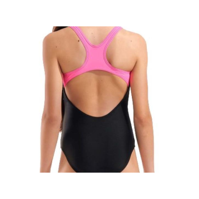 Купальник закритий для дівчат Arena SUNRISE SWIMSUIT SWIM PRO BACK чорний, бірюзовий, рожевий Діт 116 см