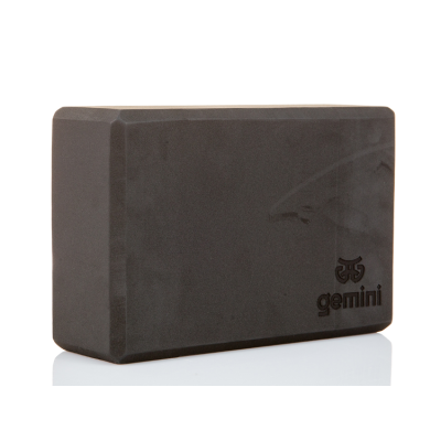 Блок для йоги Gemini Eva Pro 180грам 23х15х7, 5см (Чорний) Black GBK-1002