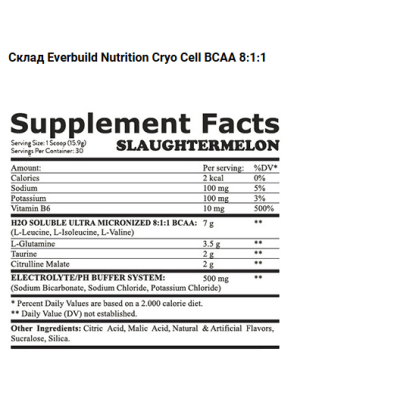 Everbuild Cryo Cell BCAA 8:1:1 - 1431 г - кавун