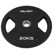 Блинчики диски TPU 2 Handle металлическая втулка Zelart TA-6996-20 ø51мм 20кг черный (TA-6996-20)