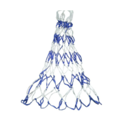 Сетка для переноски мячей "ЭЛИТ", на 10 мячей, шнур Д – 4 мм бело-синяя (91094009)