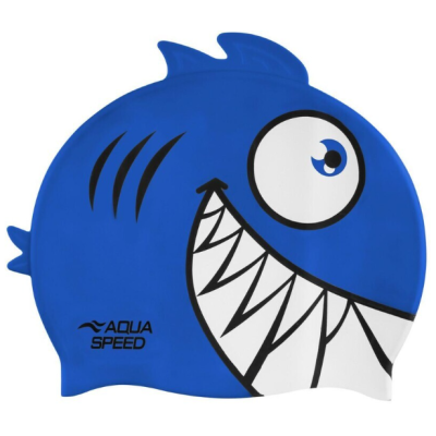 Шапка для плавання Aqua Speed ZOO Pirana 9696 піранья, синій Діт OSFM