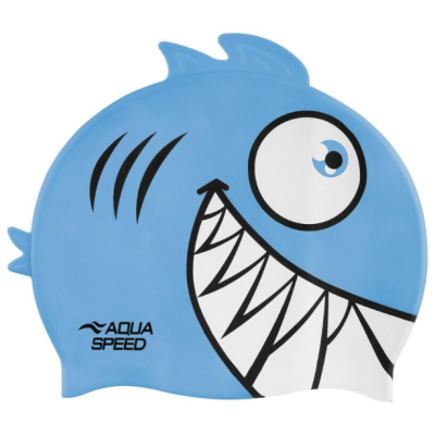 Шапка для плавання Aqua Speed ZOO Pirana 9697 піранья, бірюзовий Діт OSFM