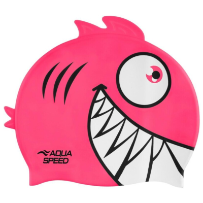 Шапка для плавання Aqua Speed ZOO Pirana 9698 піранья, рожевий Діт OSFM