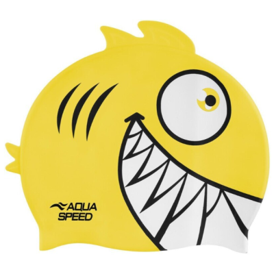Шапка для плавання Aqua Speed ZOO Pirana 9700 піранья, жовтий Діт OSFM