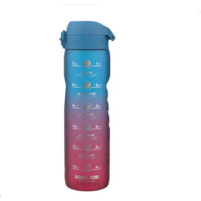 Пляшка для води ION8 1000 мл. BPA Free, Times To Drink, BPA Free, Blue & Pink