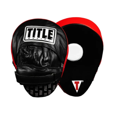Лапи боксерські TITLE Boxing Incredi-Ball Leather Punch Mitts 2.0 - Black/Red