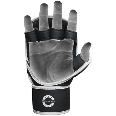 Рукавиці для ММА (Греплінгові рукавички) RDX F6 KARA Matte White Plus S/M