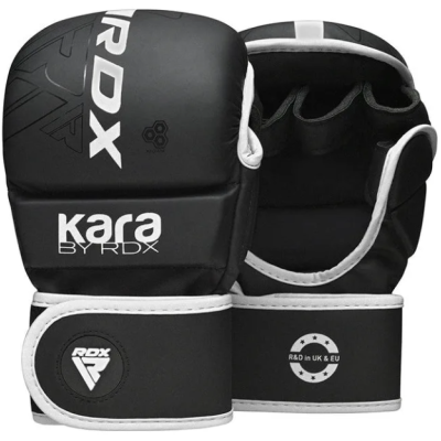 Рукавиці для ММА (Греплінгові рукавички) RDX F6 KARA Matte White Plus S/M