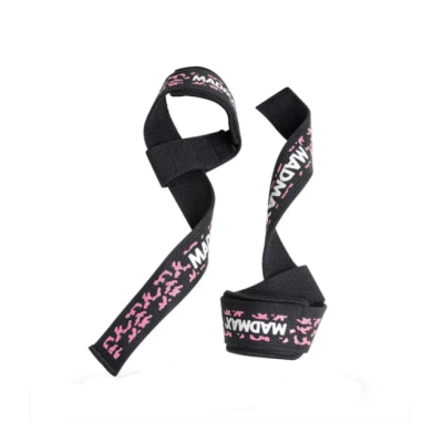 Лямки для тяги MadMax MFA-275 Camo Power Wrist Straps Camo/Pink