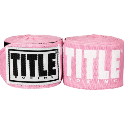 Бинти для боксу TITLE Boxing Power-Flex Elite 180" Pink (4.5м.)