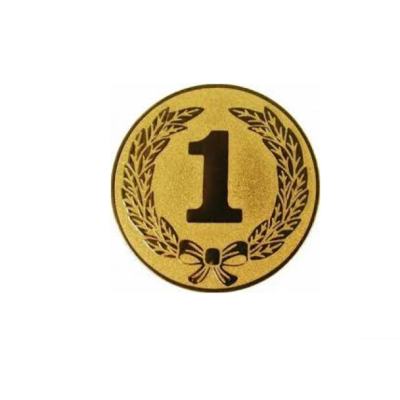 Жетон 25 мм I місце зол. (пп)