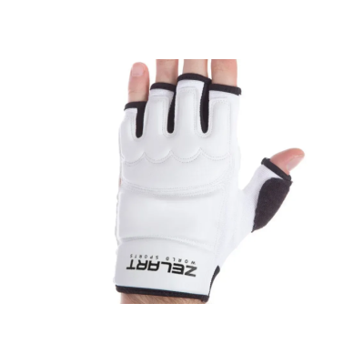 Накладки (рукавички) для таеквондо PU + PL BO-2016 W (М) WTF (р-р М, білий)