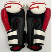 Боксерські рукавиці PRO / 12oz - червоно-білі - екошкіра