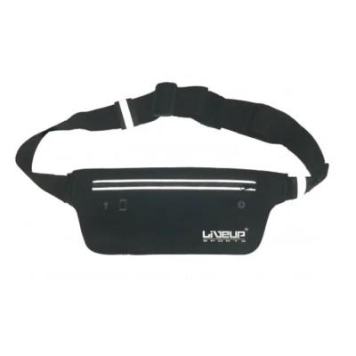 Пояс для бiгу WAIST PACK чорний Уни 34x9см