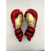 Боксерські рукавиці PRO 14oz.червоно-золоті, екошкіра