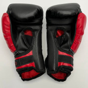 Боксерські рукавиці PRO / 10oz чорно-червоні - екошкіра