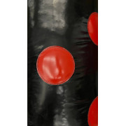 Мішок боксерський "Бочка" з колами h-1,80м/d=0.45м посилена – ПВХ (чорно-червоний)