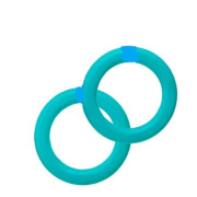 Кільця гімнастичні дитячі ДЕРЕВ'ЯНІ підвісні кільця для шведської стінки «ЕЛІТ», лазур від виробника