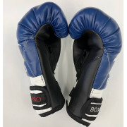 Боксинг Боксерські рукавиці PRO 8oz екошкіра синьо-білі