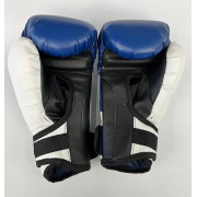 Боксинг Боксерські рукавиці PRO 8oz екошкіра синьо-білі