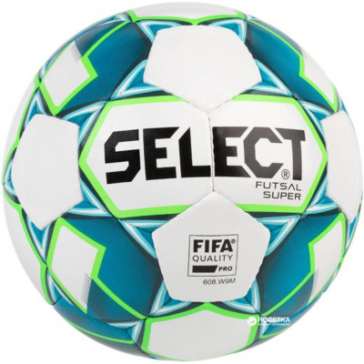 М'яч футзальний SELECT Futsal Super FIFA NEW(250)біло/синій