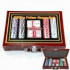 Покерный набор в дерев. кейсе-200 IG-2314 (200 фишек, 2 кол. карт, 5куб., р-р кейса 30*21*6,5см)