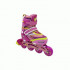 Роликовые коньки раздвижные ZEL Z-5104PY(31-34) CANDY (PL, PVC,колесо PU,алюм. рама,роз-жел)