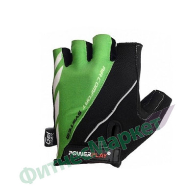 Велоперчатки PowerPlay 5024-B/M/green