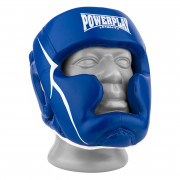Боксерский шлем тренировочный  PowerPlay 3100/PU/ Синий ( XS)