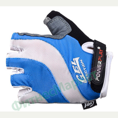 Велоперчатки PowerPlay 5034/S/white-blue