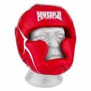 Боксерский шлем тренировочный PowerPlay 3100/PU/ красный  ( S)