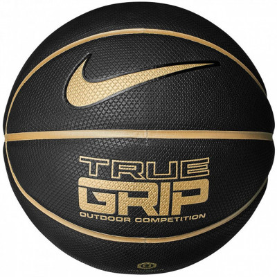 Мяч баскетбольный Nike TRUE GRIP OT 8P BLACK/METTALLIC GOLD size7 