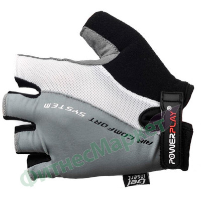 Велоперчатки PowerPlay 5010/XL/white-grey