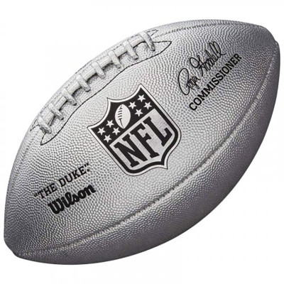 М'яч для американського футболу Wilson DUKE METALLIC EDITION SILVER SS19 WTF1827XB