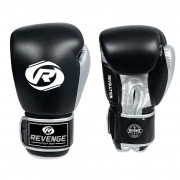 Боксерские перчатки Revenge,  PU  EV-10-1103, 12 унций (черно-серые)