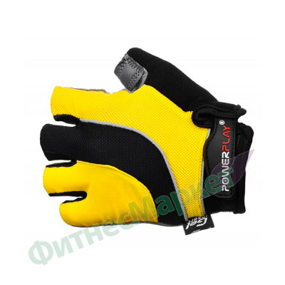 Велоперчатки PowerPlay 5013/L/yellow-black