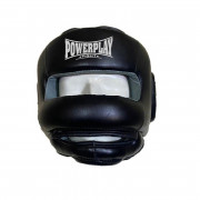 Шолом боксерський тренувальний PowerPlay 3067 з бампером PU+Amara Чорний L