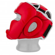 Шолом боксерський PowerPlay 3068 PU+Amara Червоно-білий М