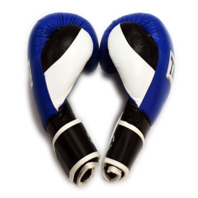   Перчатки боксерскиеTHOR ULTIMATE  12oz /сине-черно-белые/кожа  